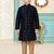Black festive wear designer silk boys-kurta-pyjama
