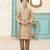 Beige festive wear designer silk boys-kurta-pyjama