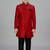 Red festive wear designer art dupion silk boys-indo-western-dress