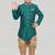 Green festive wear designer art dupion silk boys-indo-western-dress