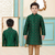 Green festive wear designer silk boys-kurta-pyjama