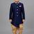 Blue festive wear designer art dupion silk boys-indo-western-dress