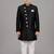 Black festive wear designer art dupion silk boys-indo-western-dress