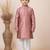 Pink festive wear designer jacquard boys-kurta-pyjama