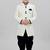 White festive wear designer art dupion silk boys-indo-western-dress