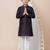 Purple festive wear designer jacquard boys-kurta-pyjama