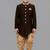 Brown festive wear designer art dupion silk boys-indo-western-dress