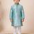 Green festive wear designer jacquard boys-kurta-pyjama