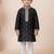 Black festive wear designer silk boys-kurta-pyjama
