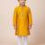 Yellow festive wear designer jacquard boys-kurta-pyjama