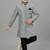 Grey festive wear designer art dupion silk boys-indo-western-dress
