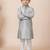 Grey festive wear designer jacquard boys-kurta-pyjama