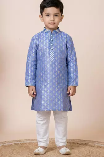 Multicolor festive wear designer jacquard boys-kurta-pyjama
