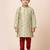 Green festive wear designer jacquard boys-kurta-pyjama