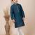 Blue festive wear designer jacquard boys-kurta-pyjama