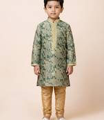 Multicolor festive wear designer jacquard boys-kurta-pyjama