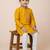 Yellow festive wear designer jacquard boys-kurta-pyjama