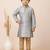 Grey festive wear designer jacquard boys-kurta-pyjama