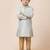 Grey festive wear designer jacquard boys-kurta-pyjama