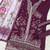 Purple slub cotton semi stitched suit with embroidered mutlri work