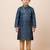 Blue festive wear designer jacquard boys-kurta-pyjama