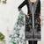 Black slub cotton suit with embroidered mutlri work