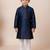 Blue festive wear designer jacquard boys-kurta-pyjama