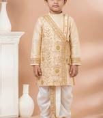 Gold festive wear designer viscose boys-dhoti-kurta