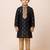 Black festive wear designer jacquard boys-kurta-pyjama