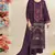 Purple silk suit with embroidered & sequin work