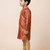 Red festive wear designer jacquard boys-kurta-pyjama