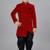 Maroon festive wear designer art dupion silk boys-indo-western-dress