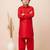 Red festive wear designer viscose boys-dhoti-kurta