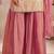 Womens Pink Color Banarasi Silk Kurta Sharara Set