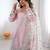 Beautiful Baby Pink Mirror Work Crepe Eid Special Sharara Suit