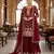 Maroon chinon stitched sharara suit with embroidery & sequence work