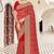 Red zarkan embroidered georgette designer saree for women