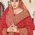 Red zarkan embroidered georgette designer saree for women