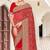 Red zarkan embroidered georgette designer saree for women