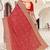 Red zarkan embroidered georgette designer saree for women