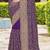 Purple zarkan embroidered georgette designer saree for women