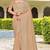 Beige zarkan embroidered georgette designer saree for women