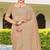 Beige zarkan embroidered georgette designer saree for women