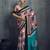 Modal satin ajrakh print saree – traditional handblock inspired ethnic wear for women