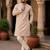 White color printed cotton kurta payjama set
