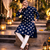 Navy blue color mate copper sequence work parbon silk kurta payjama set