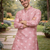 Pink color mate copper sequence work parbon silk kurta payjama set