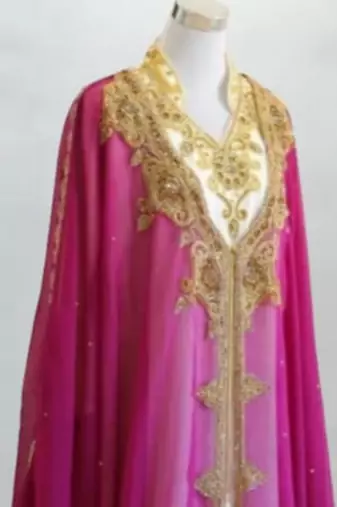Luxurious Rani pink inner jacket With Gold Work Stitched Dress
