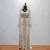 Luxurious White Kaftan With Gold Work Stitched Dress