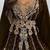 Luxurious brown Kaftan With Gold Work Stitched Dress